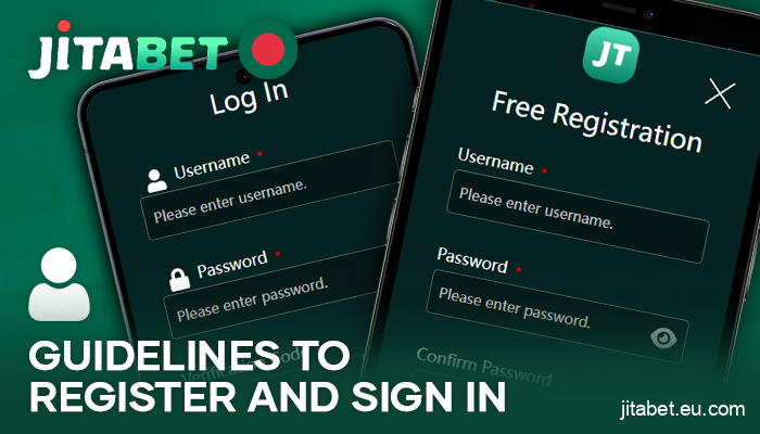 How to create an account in the JitaBet mobile app - about the authorisation process
