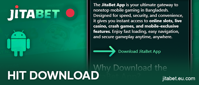Download the JitaBet app on your Android device