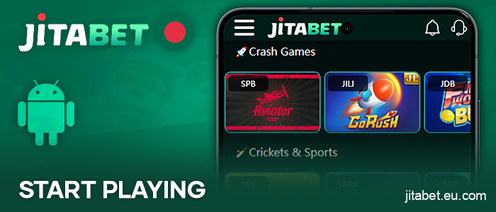 Open the JitaBet app on Android and start playing