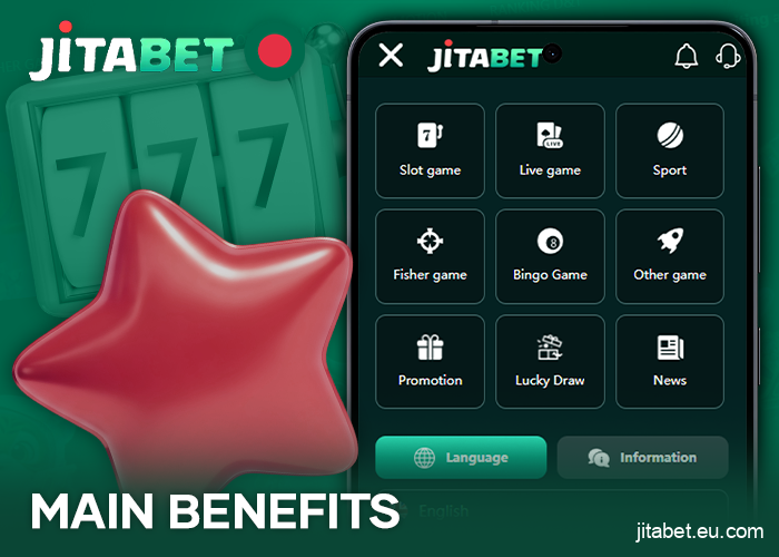 The main advantages of the JitaBet casino mobile app
