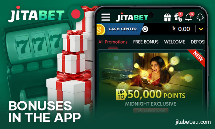 Get bonuses in the JitaBet Bangladesh mobile app
