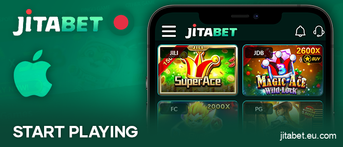 Open the JitaBet app on iPhone and start playing