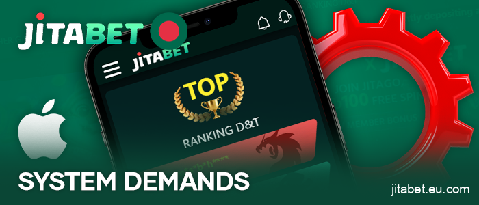 iPhone specifications requirements for the JitaBet Bangladesh app