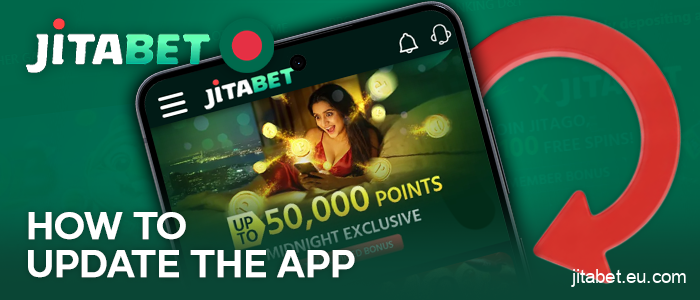 Guide to updating the JitaBet mobile application