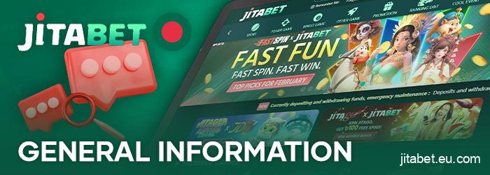 Read main information about JitaBet online casino