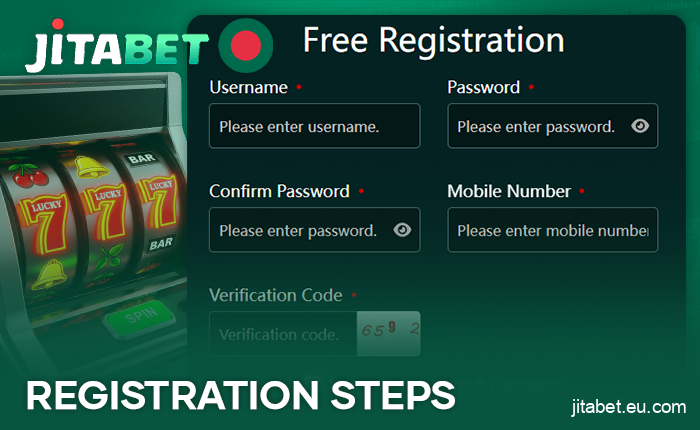 How to create a new account at JitaBet Casino - instructions