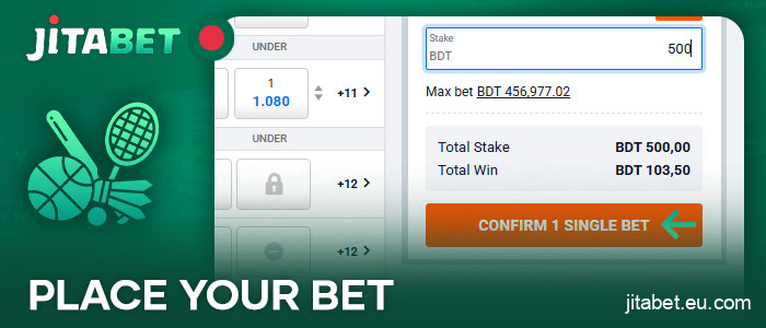 Confirm your bet on JitaBet and wait for the result