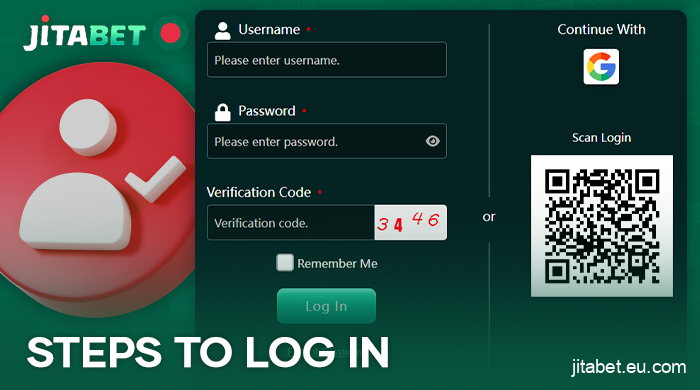 Steps for authorisation at JitaBet Bangladesh Casino