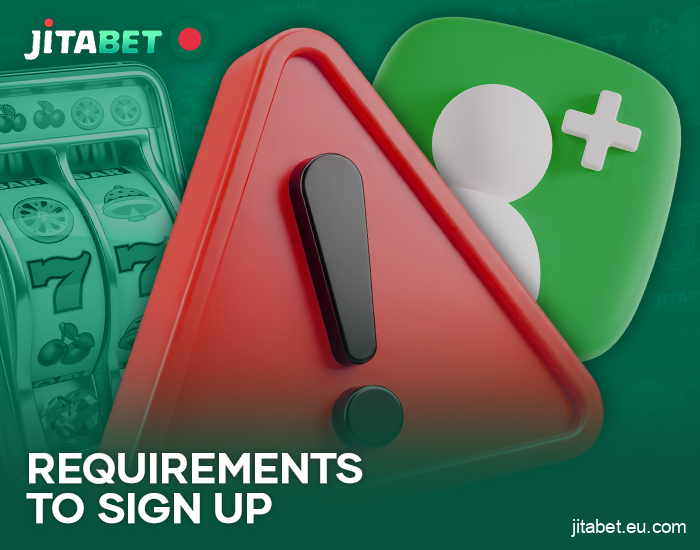 What are the requirements for registering at JitaBet Casino