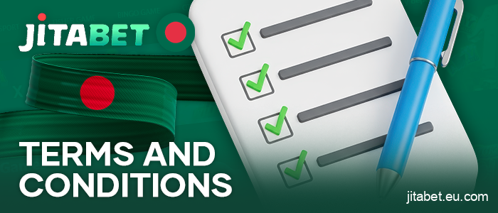 Terms and conditions for Bangladeshi users of JitaBet casino